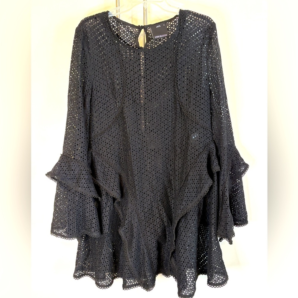 LAST CALL! 🔥💖 C/MEO Collective Black Eyelet Dress - Picture 2 of 13